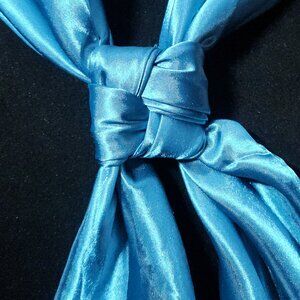 TEAL Turquoise SOLID Color Western Southwestern WILD RAG Scarf NEW